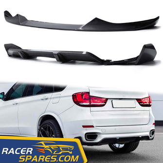 Front Bumper Lip + Rear Diffuser Carbon Fiber Look For BMW F15 X5 M Sport 2014-2018 di118