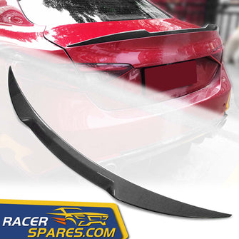 RacerSpares Carbon Fiber Rear Trunk Lip Spoiler For Alfa Romeo Giulia 952 Sedan 2016-2021 af1