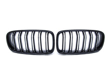RacerSpares Gloss Black Front Kidney Grill Grille Dual Slats for BMW 3 Series F30 2012-2018 fg42