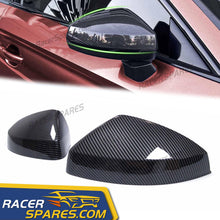 Carbon Fiber Look Side Mirror Cover Caps For Audi A3 8V S3 RS3 W/O Lane Assist 2013-2020 mc128