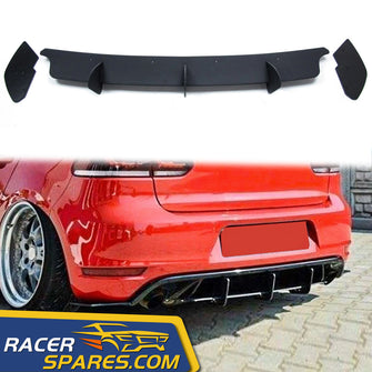 Rear Bumper Lip Diffuser Valance Splitters for VW Golf 6 MK6 GTI 2010-2014 di11