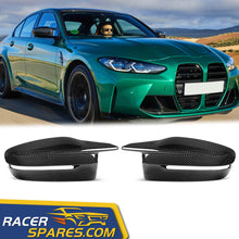 RacerSpares Real Dry Carbon Fiber Side Mirror Covers Replace For BMW M3 G80 M4 G82 G83 mc149