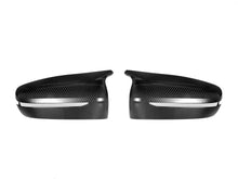 RacerSpares Dry Carbon Fiber Mirror Cover Caps M Style Replace for BMW M5 F90 LHD mc155