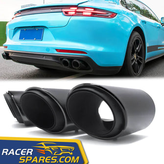 RacerSpares 3 Layers Sport Exhaust Tips Muffler Pipes for 2017-2022 Porsche Panamera 971 et160