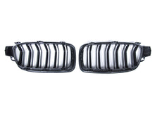 RacerSpares Gloss Black Front Kidney Grill Grille Dual Slats for BMW 3 Series F30 2012-2018 fg42