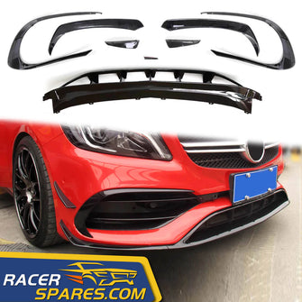 CLA45 Look Front Bumper Splitter Canard Lips for Mercedes CLA W117 C117 AMG 2017-2019 pz210