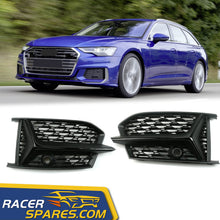 For AUDI S6 C8 A6 S-Line 2019-2022 Fog Light Covers Grille Honeycomb RS6 Grill