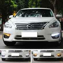 Switchback LED Daytime Running Lights w/ Clear Fog Lamps Kit For Nissan Altima 2013-2015