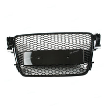 RacerSpares Front Bumper Grille Honeycomb Grill RS5 Style for Audi A5 S5 2008-2012 Glossy Black