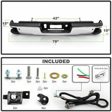 RacerSpares Step Bumper Rear Face Bar Chrome New for Chevy Silverado 1500 GMC 1500 2014 2015 2016 2017 2018 GM1103175