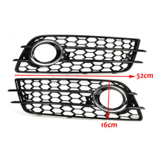 RS4 Style Fog Light Covers Grille Grill Bezels For Audi S4 B8 A4 S-Line 2008-2012