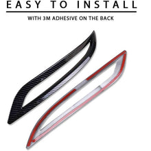 RacerSpares Carbon Fiber Look Rear Fog Light Lamp Cover Trim For Tesla Model 3 2017-2022