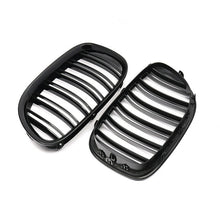 RacerSpares Gloss Black Dual Slats Front Kidney Grille Grill For BMW 7 Series F01 F02 740i 750i 760i 2009-2015