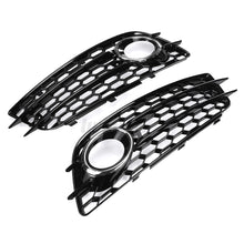 RS4 Style Fog Light Covers Grille Grill Bezels For Audi S4 B8 A4 S-Line 2008-2012