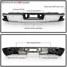 RacerSpares Step Bumper Rear Face Bar Chrome New for Chevy Silverado 1500 GMC 1500 2014 2015 2016 2017 2018 GM1103175