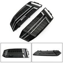 RacerSpares Front Fog Light Covers Grille Grill fits for Audi A4 B9 S-Line S4 2017-2019